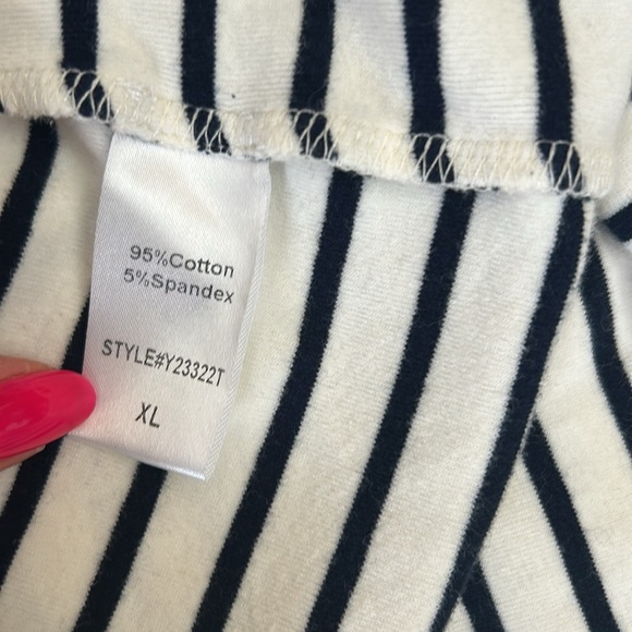 Pomander Place Tuckernuck Bowman Gold Button Long Sleeve Shirt Navy Stripe Sz XL - Picture 12 of 12